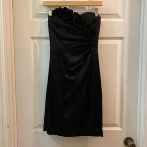White House Black Market satin strapless cocktail dress, size 00